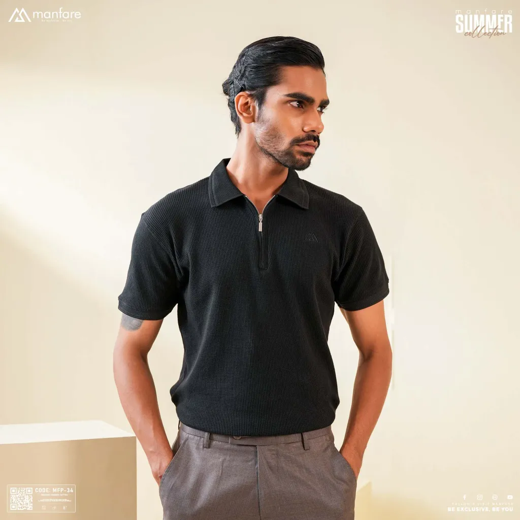 Summer Friendly Premium Zipper Polo For Men | MFP-34