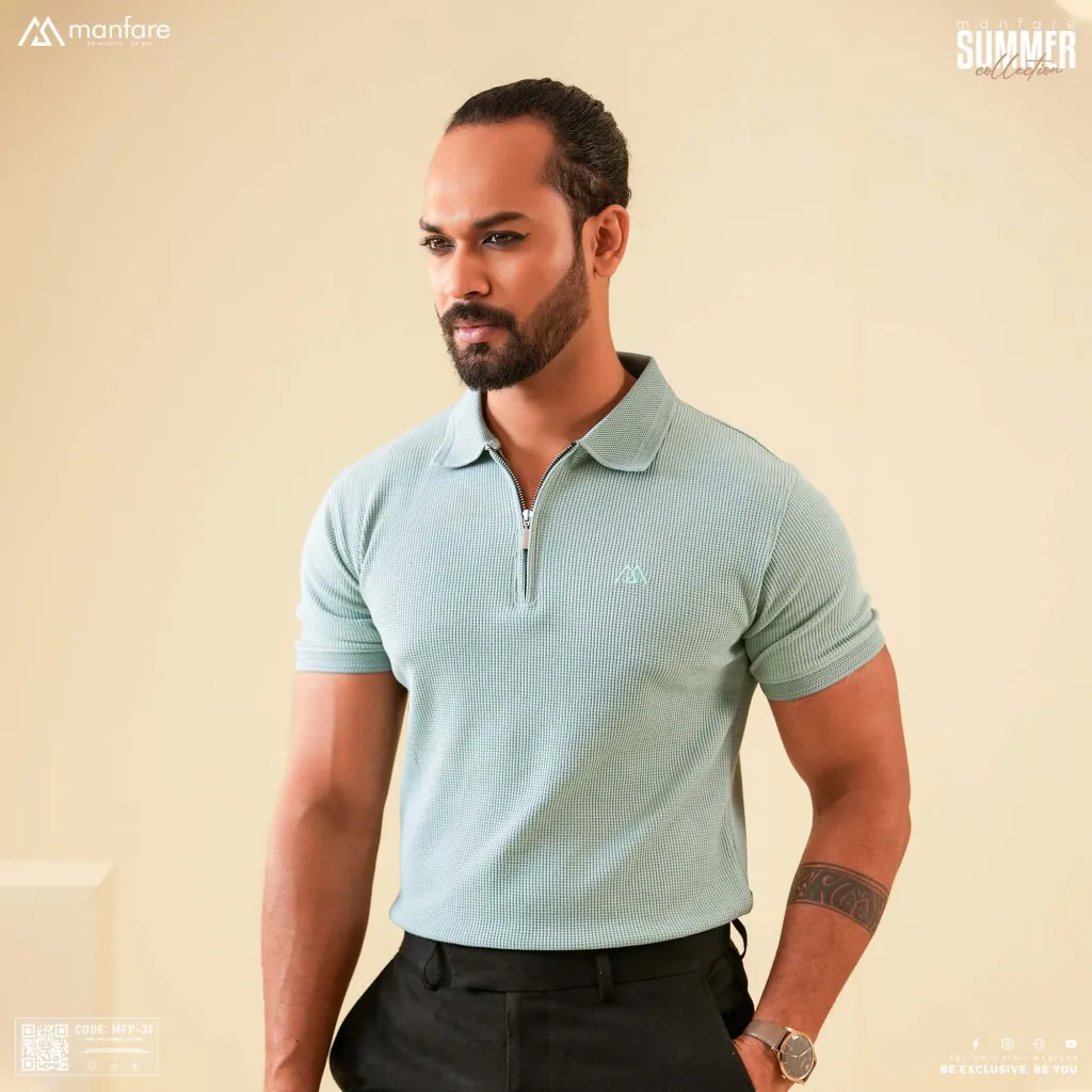 Summer Friendly Premium Zipper Polo For Men | MFP-31