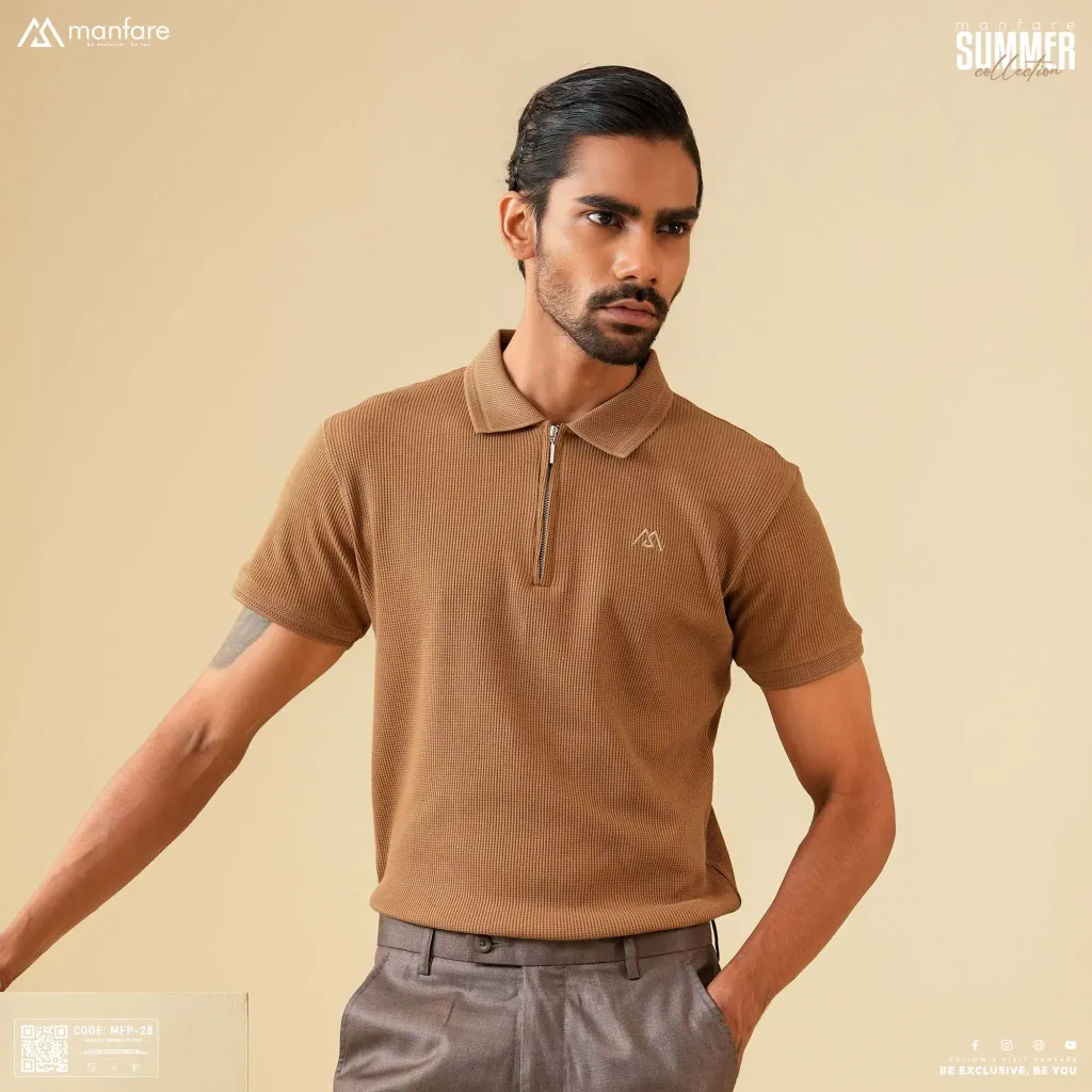 Summer Friendly Premium Zipper Polo For Men | MFP-28