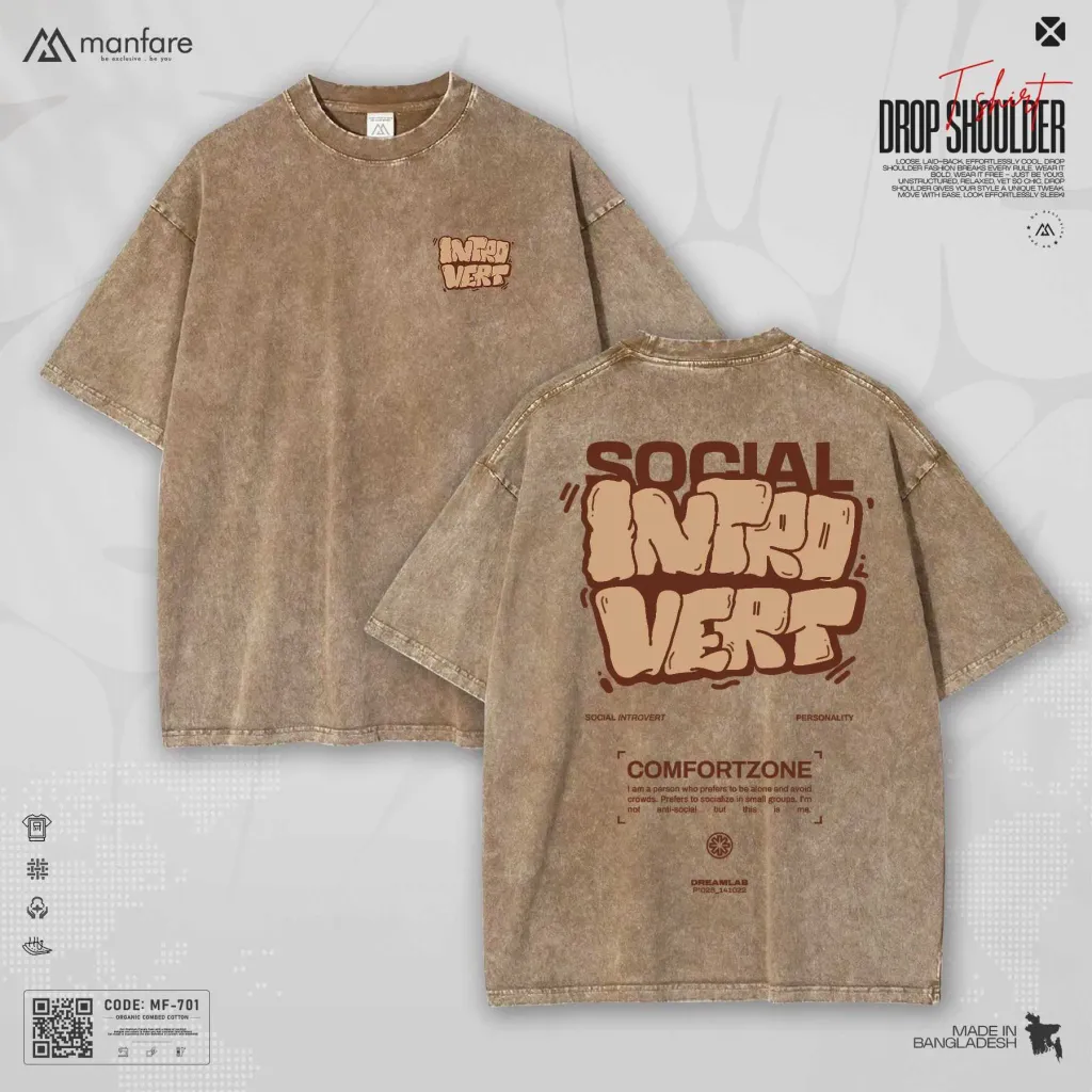 Acid Wash - Most Trendy Drop Shoulder T Shirt | MF-701