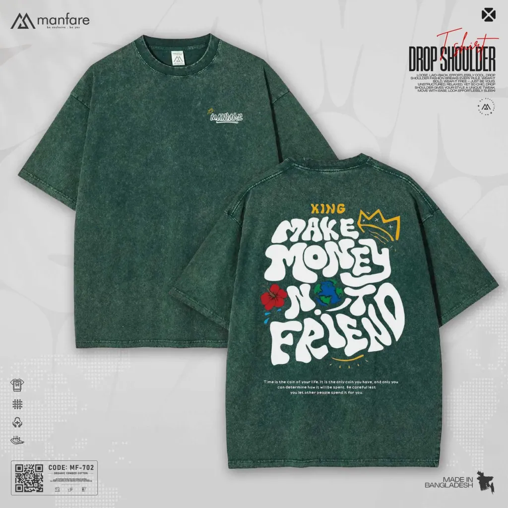 Acid Wash - Most Trendy Drop Shoulder T Shirt | MF-702