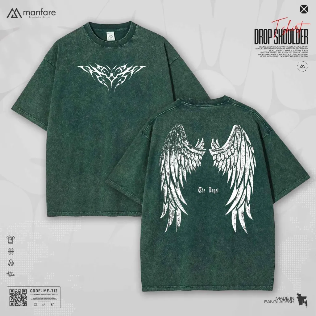 Acid Wash - Most Trendy Drop Shoulder T Shirt | MF-712