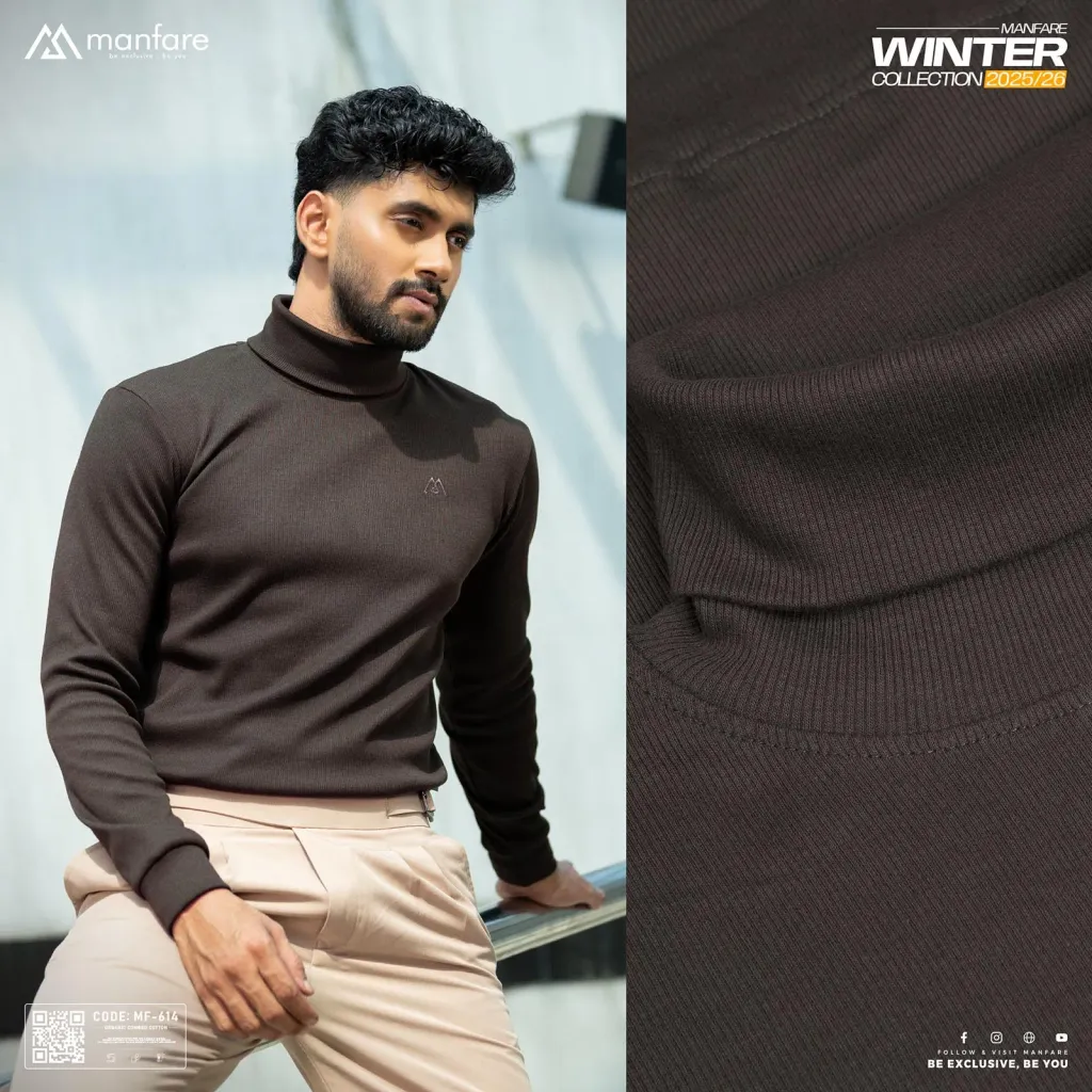Turtle Neck Premium Rib Fabrics Sweater For Men | MF-614