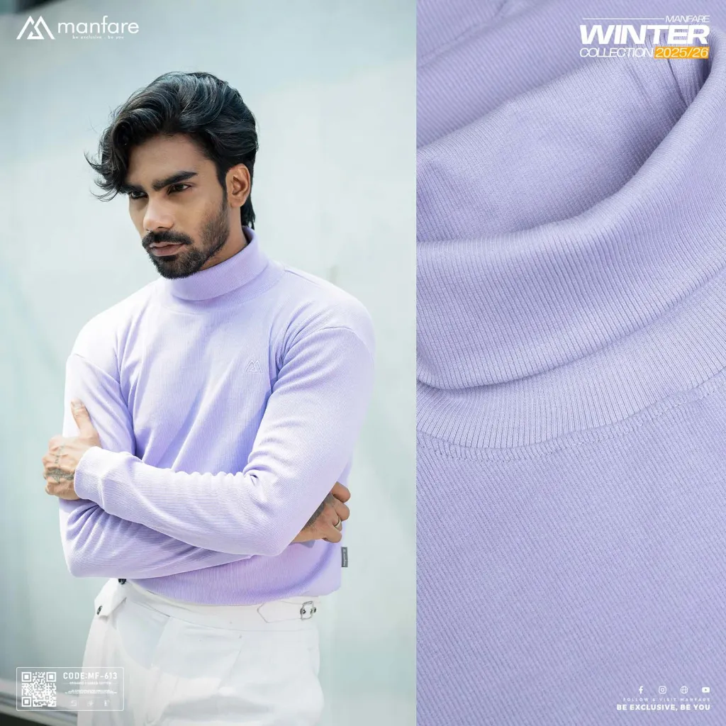 Turtle Neck Premium Rib Fabrics Sweater For Men | MF-613