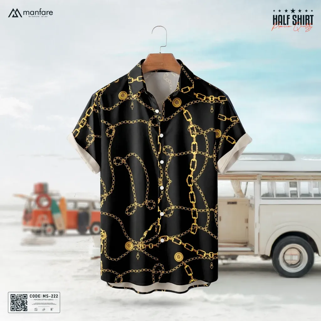 Half Sleeve Printed Casual Shirt For Men | MS-222