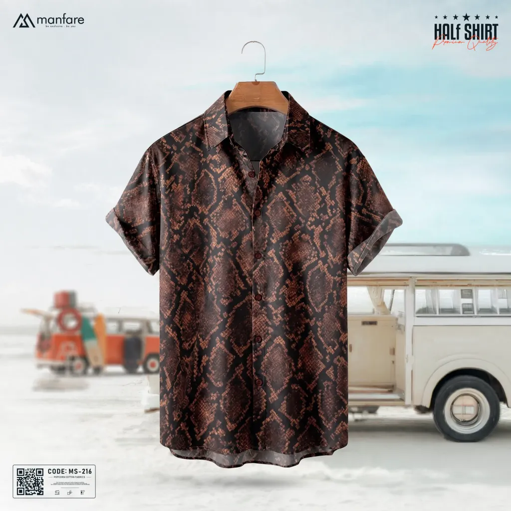 Half Sleeve Printed Casual Shirt For Men | MS-216