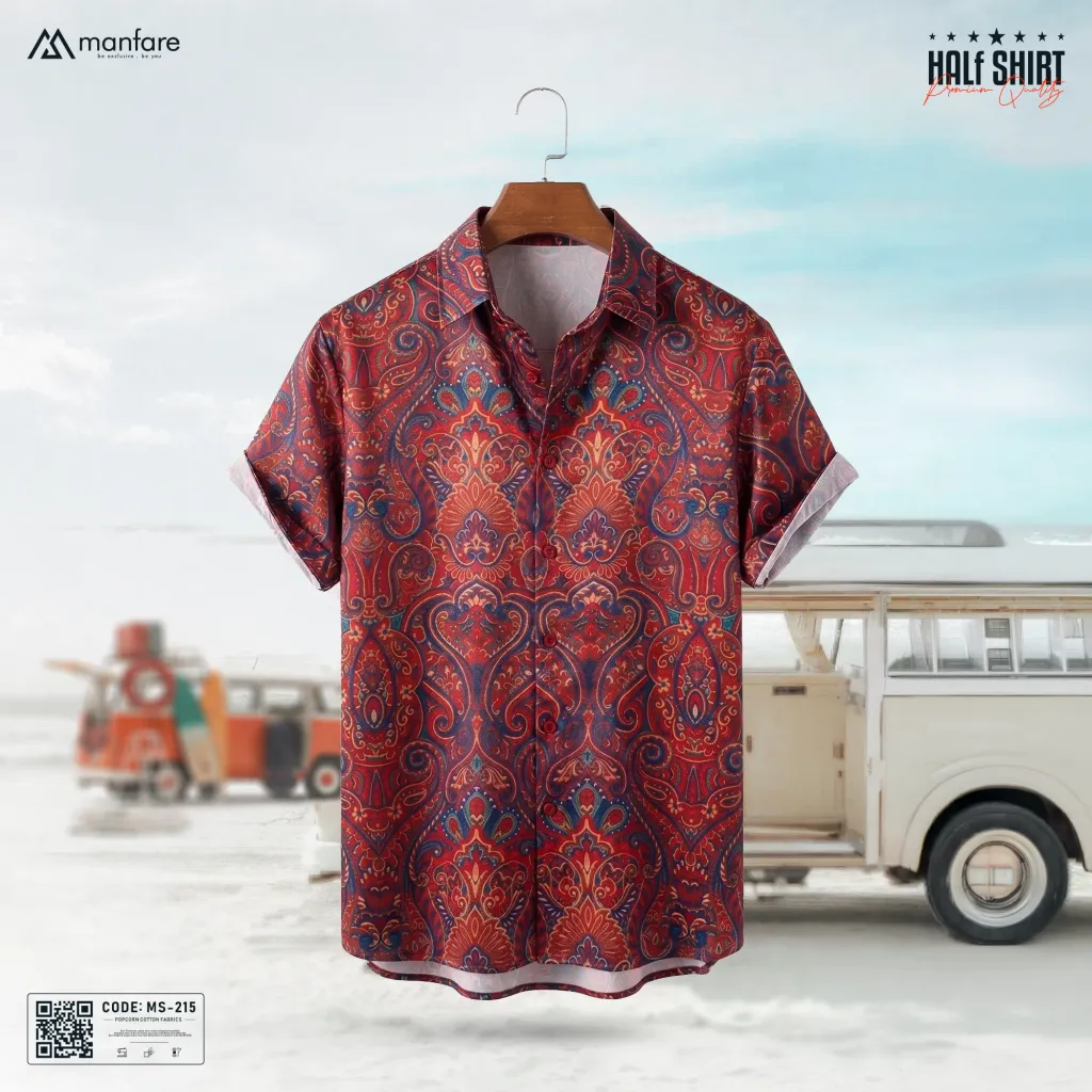Half Sleeve Printed Casual Shirt For Men | MS-215
