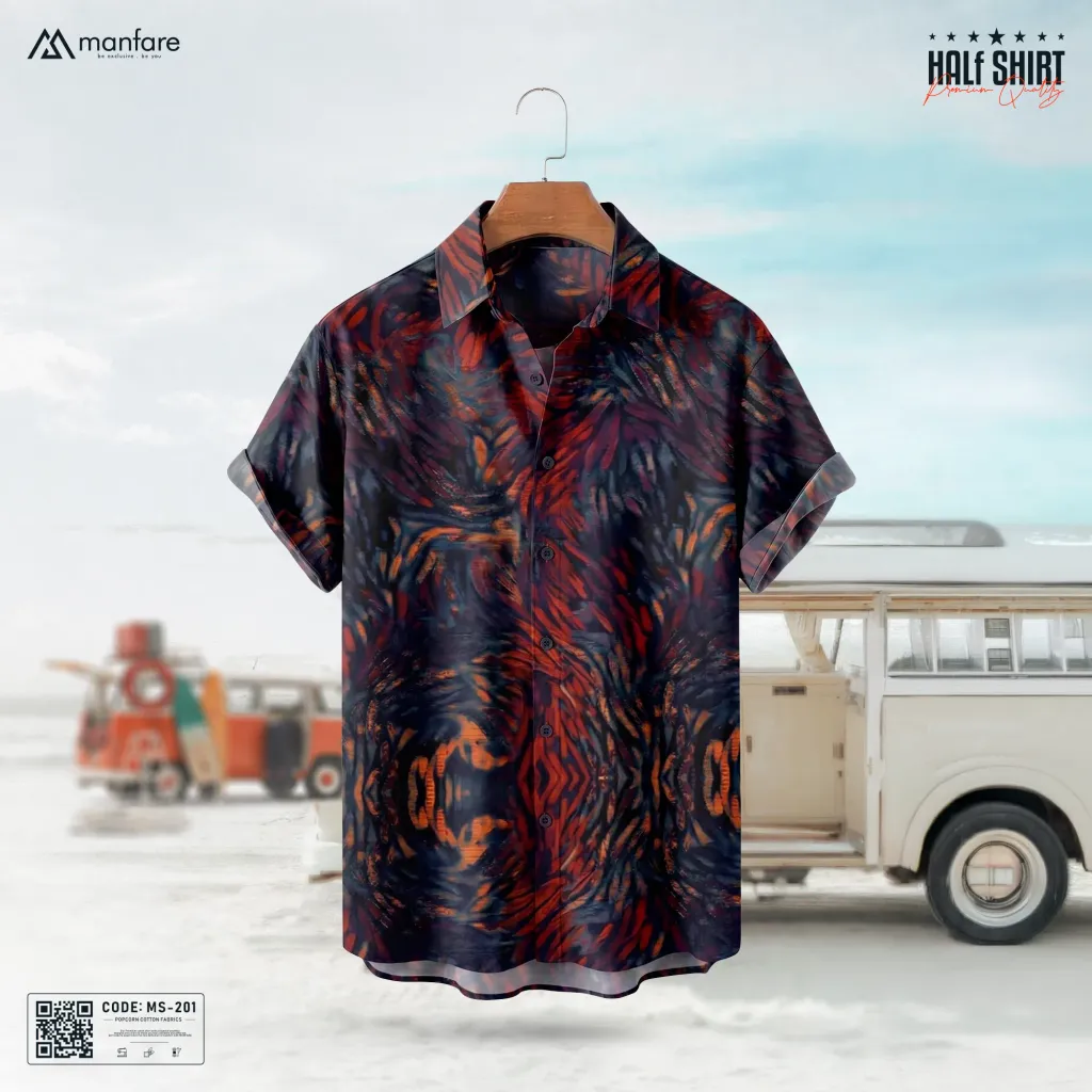 Half Sleeve Printed Casual Shirt For Men | MS-201