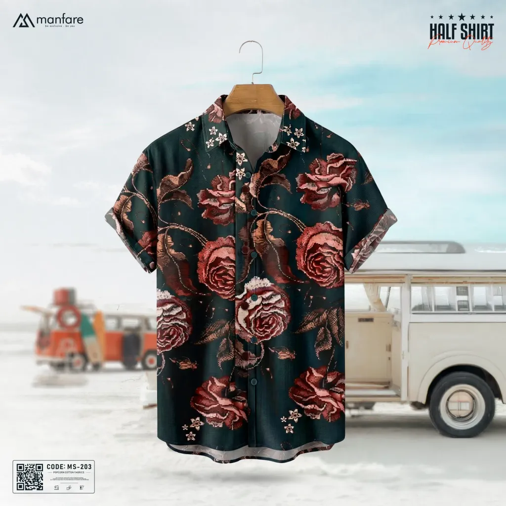 Half Sleeve Printed Casual Shirt For Men | MS-203