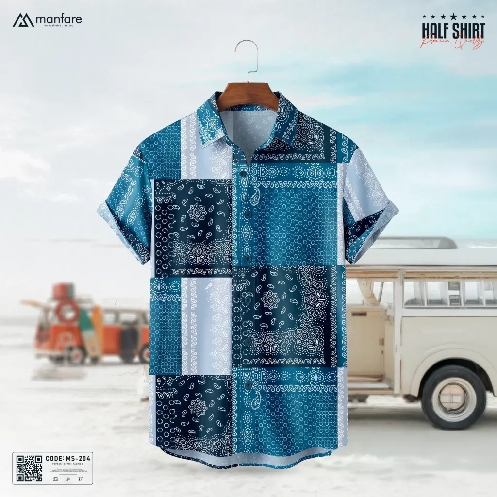 Half Sleeve Printed Casual Shirt For Men | MS-204