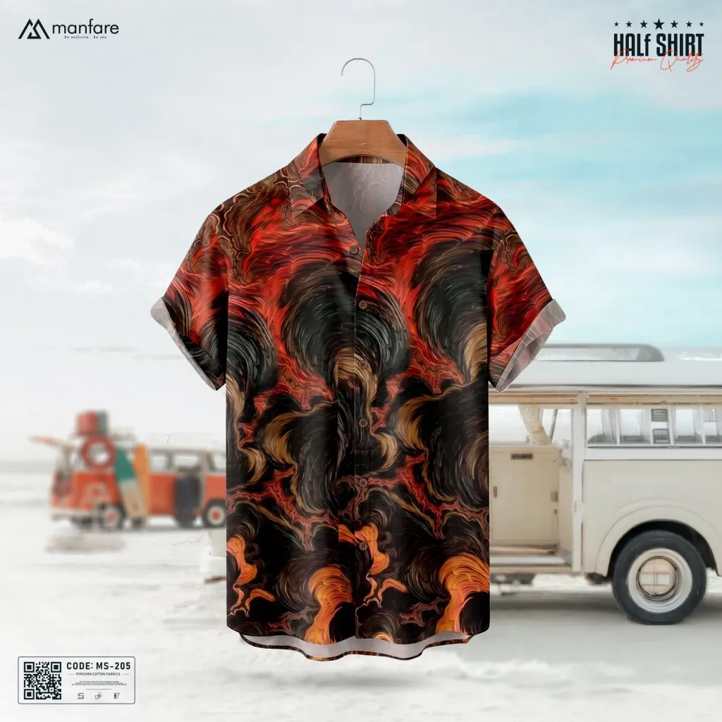 Half Sleeve Printed Casual Shirt For Men | MS-205