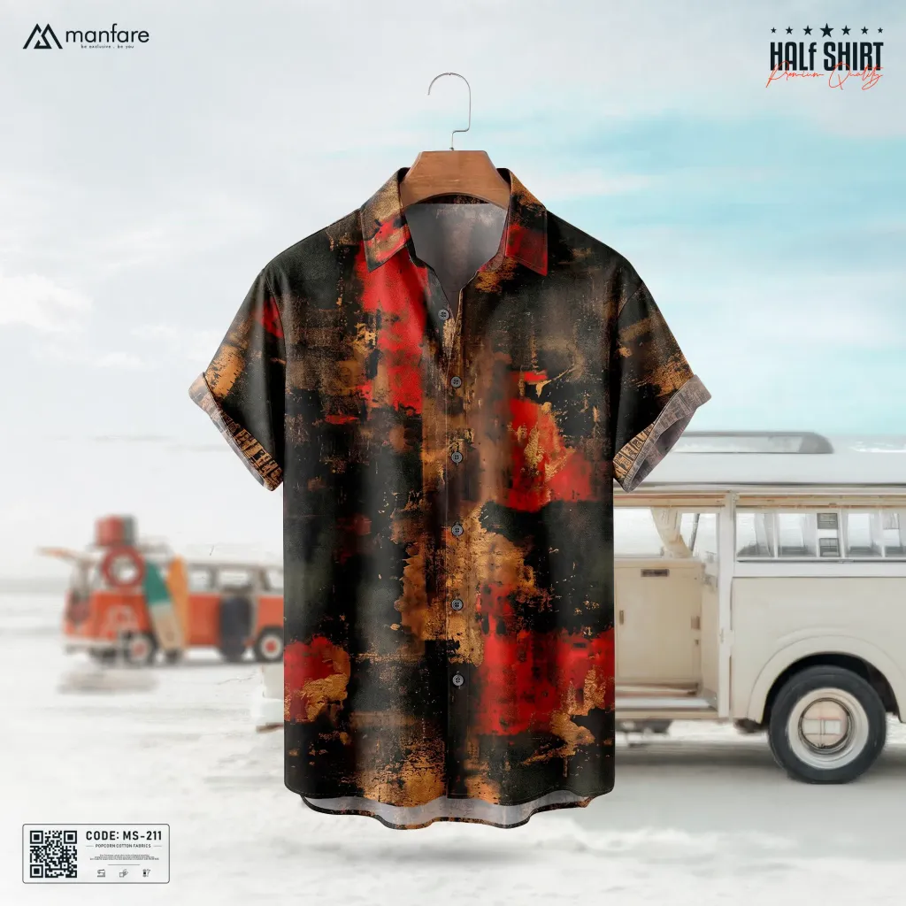 Half Sleeve Printed Casual Shirt For Men | MS-211