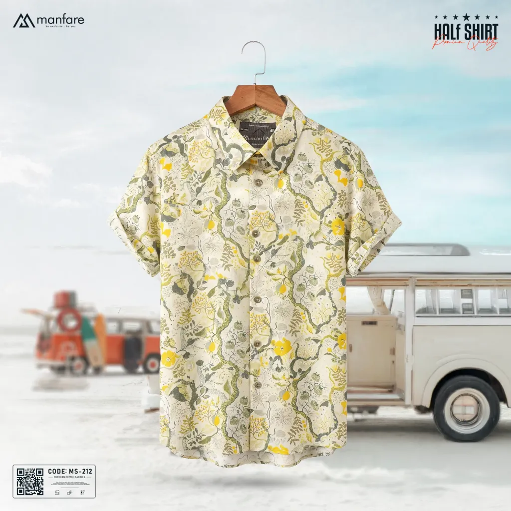 Half Sleeve Printed Casual Shirt For Men | MS-212