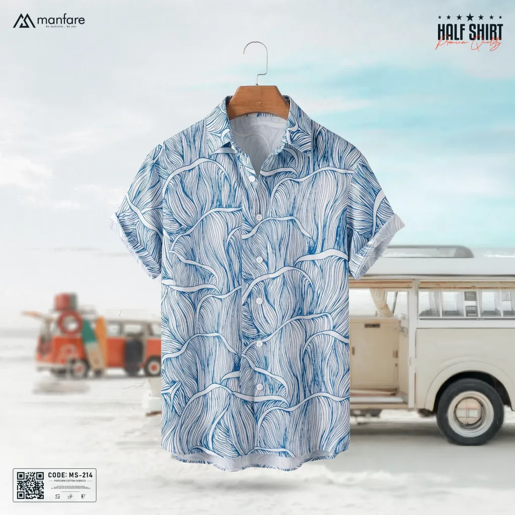 Half Sleeve Printed Casual Shirt For Men | MS-214