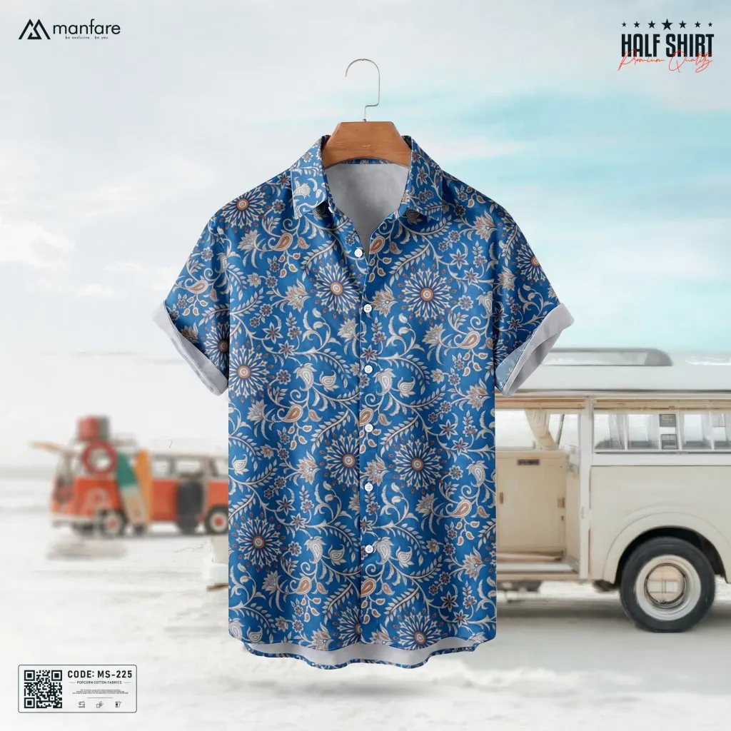 Half Sleeve Printed Casual Shirt For Men | MS-225