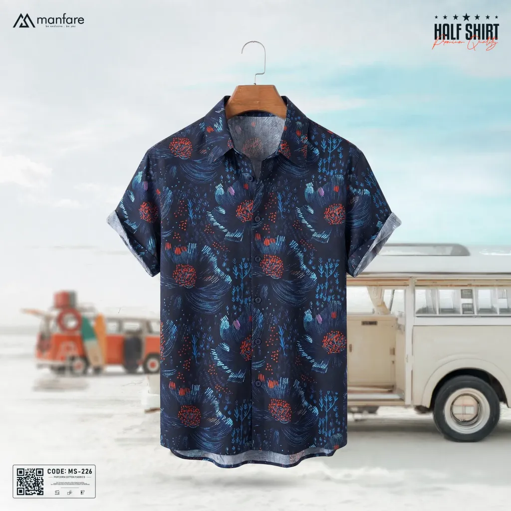 Half Sleeve Printed Casual Shirt For Men | MS-226