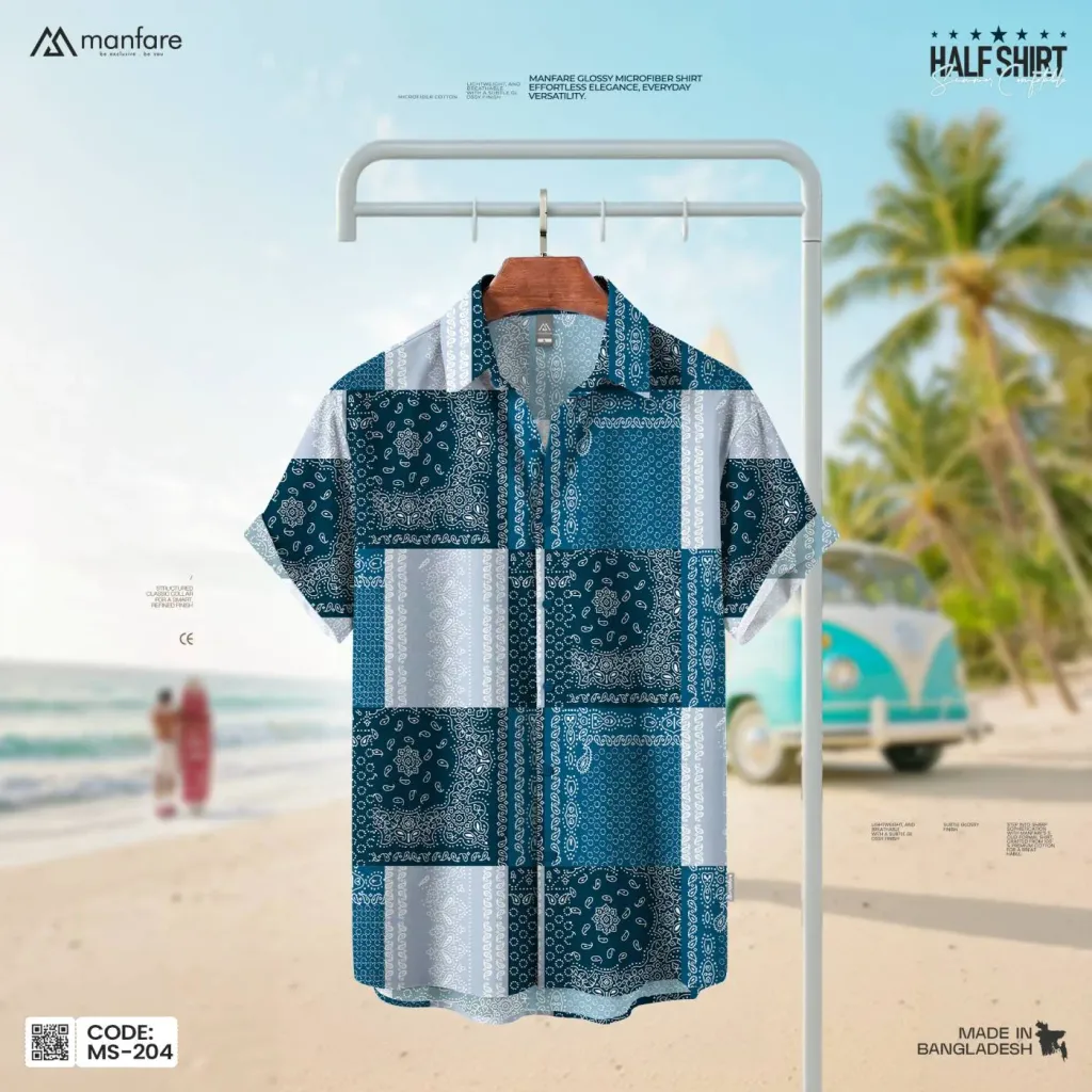 Half Sleeve Printed Casual Shirt For Men | MS-204