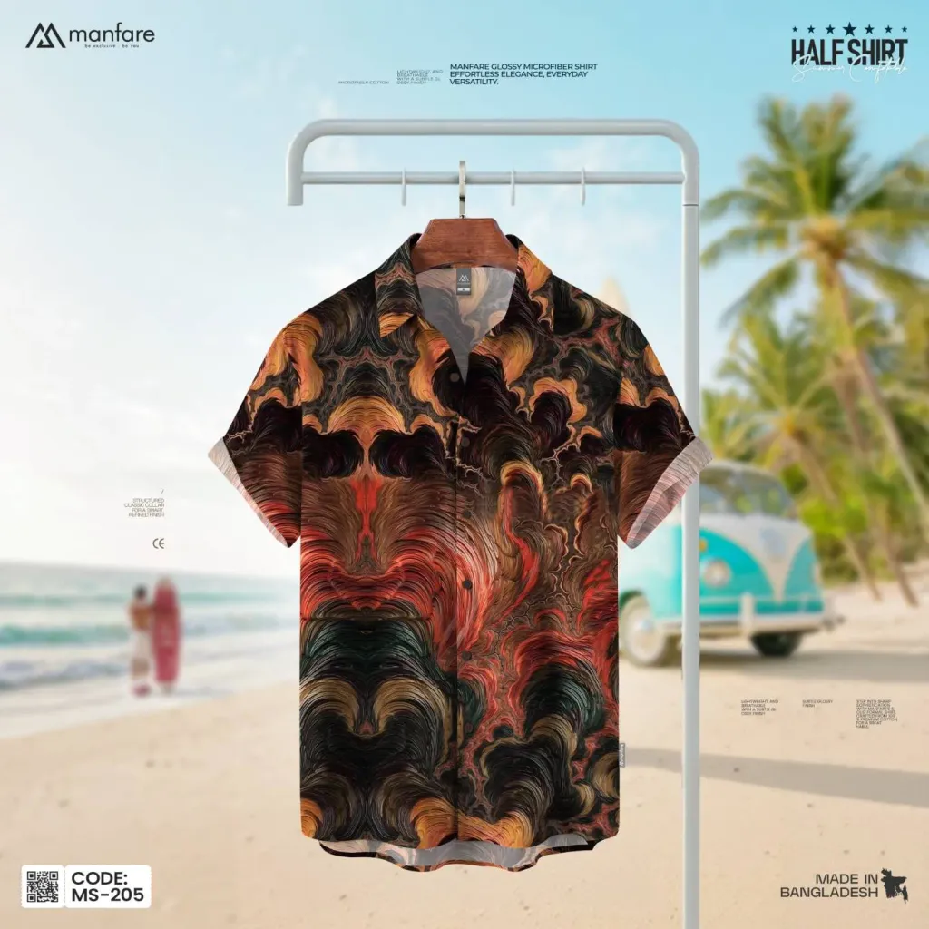 Half Sleeve Printed Casual Shirt For Men | MS-205