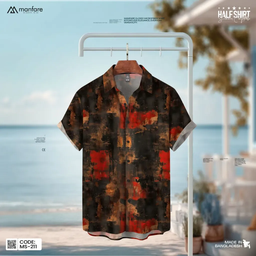Half Sleeve Printed Casual Shirt For Men | MS-211