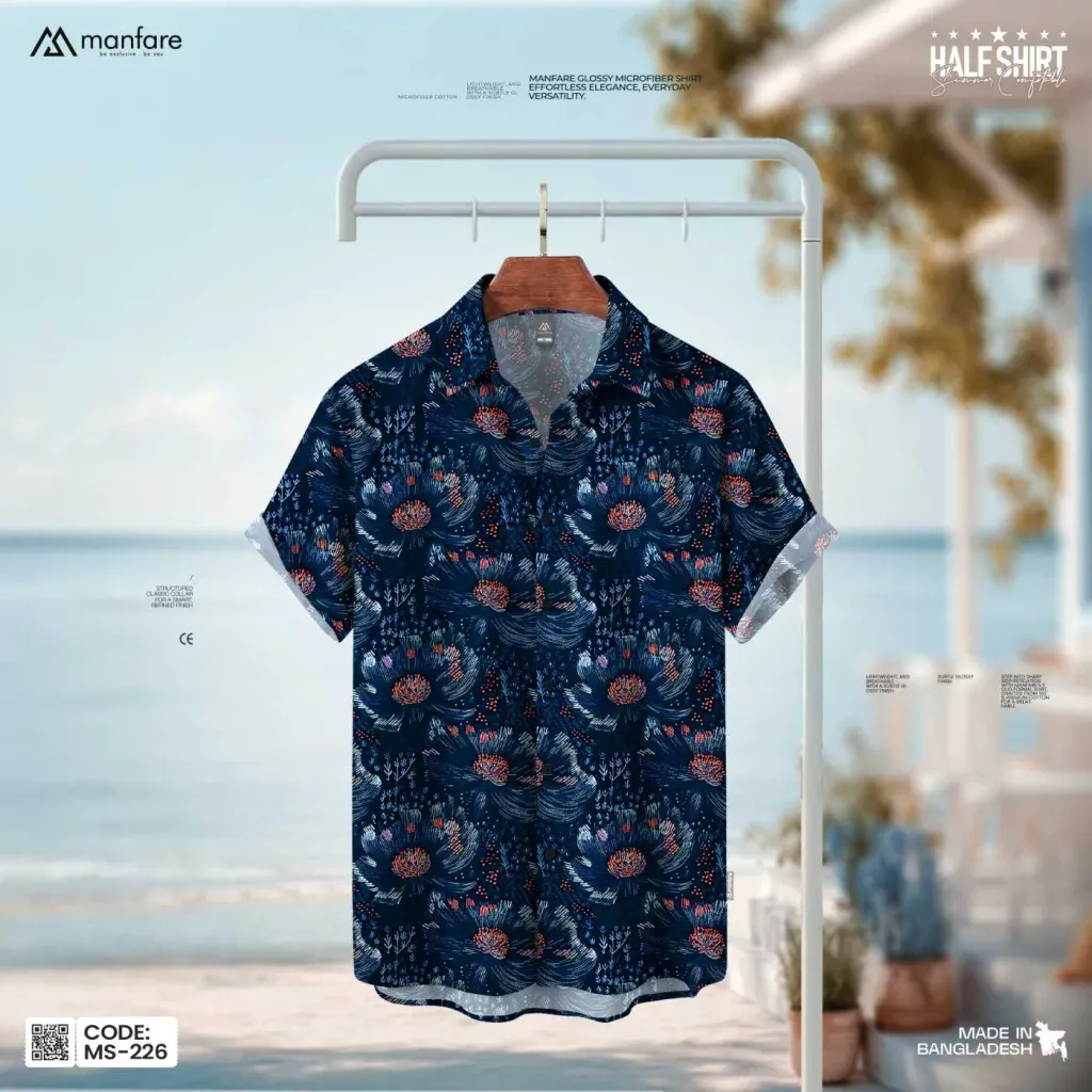 Half Sleeve Printed Casual Shirt For Men | MS-226