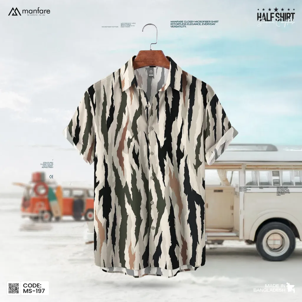 Half Sleeve Printed Casual Shirt For Men | MS-197