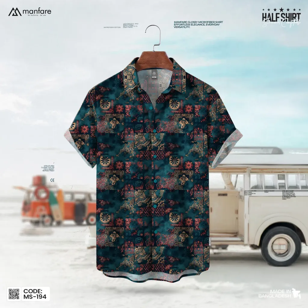 Half Sleeve Printed Casual Shirt For Men | MS-194