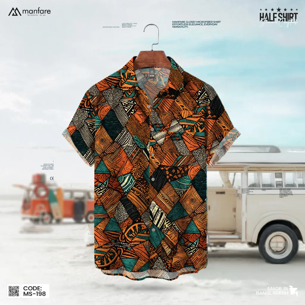 Half Sleeve Printed Casual Shirt For Men | MS-198