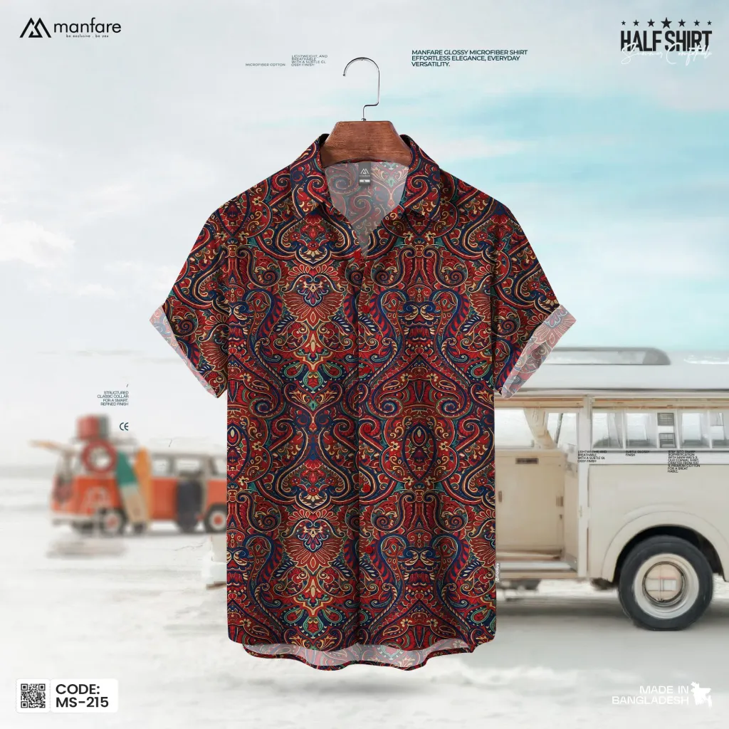 Half Sleeve Printed Casual Shirt For Men | MS-215