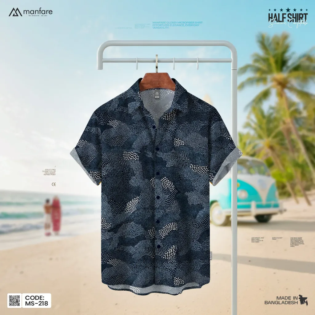 Half Sleeve Printed Casual Shirt For Men | MS-218
