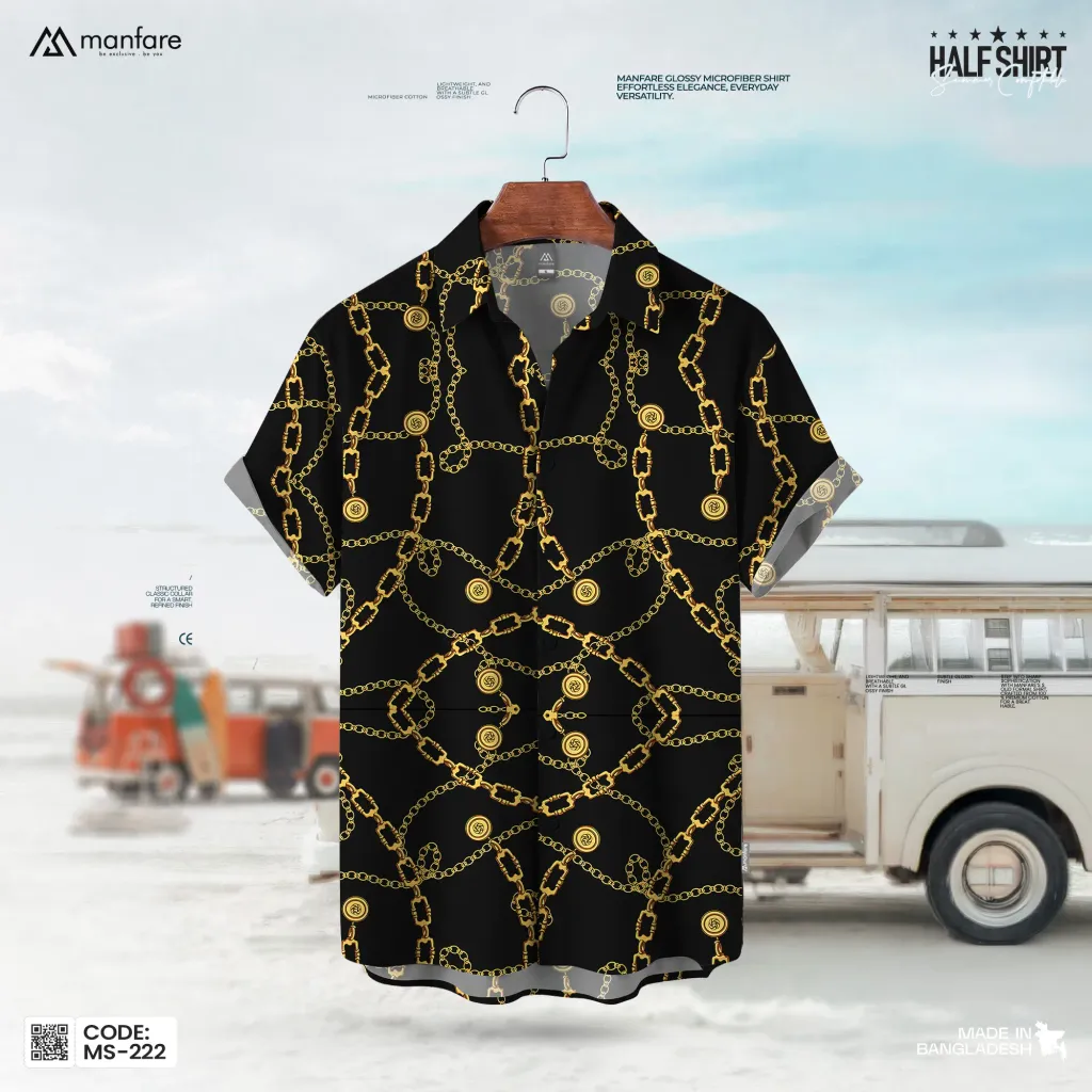 Half Sleeve Printed Casual Shirt For Men | MS-222