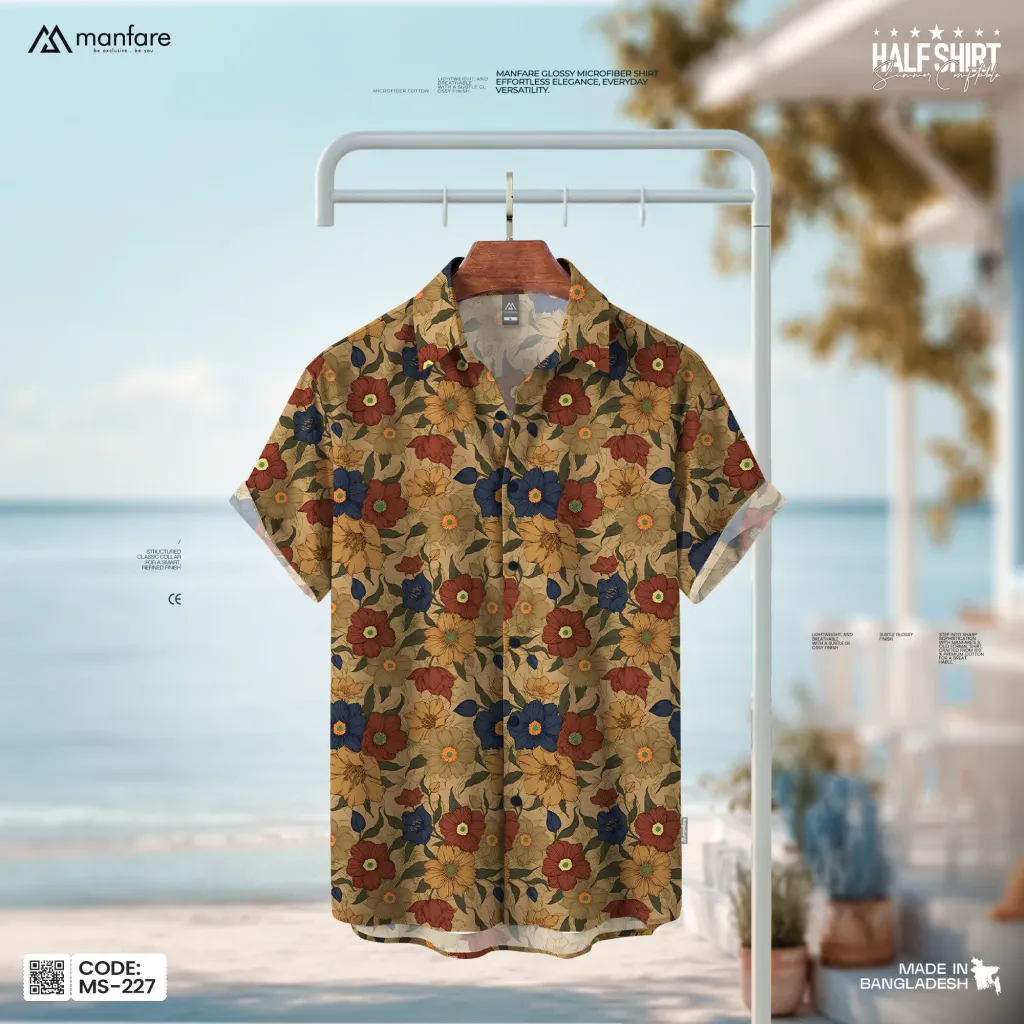 Half Sleeve Printed Casual Shirt For Men | MS-227
