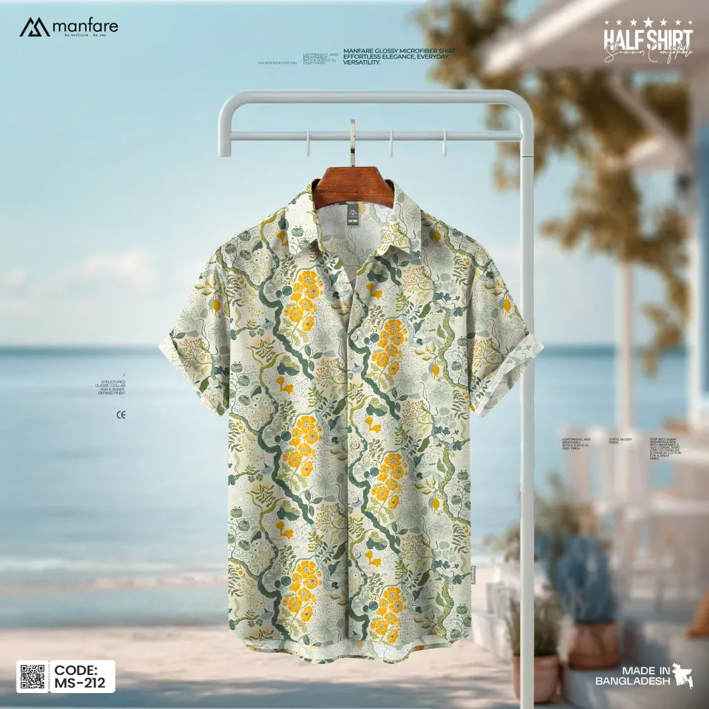 Half Sleeve Printed Casual Shirt For Men | MS-212