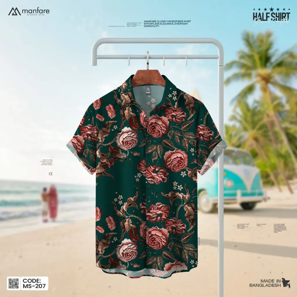 Half Sleeve Printed Casual Shirt For Men | MS-207