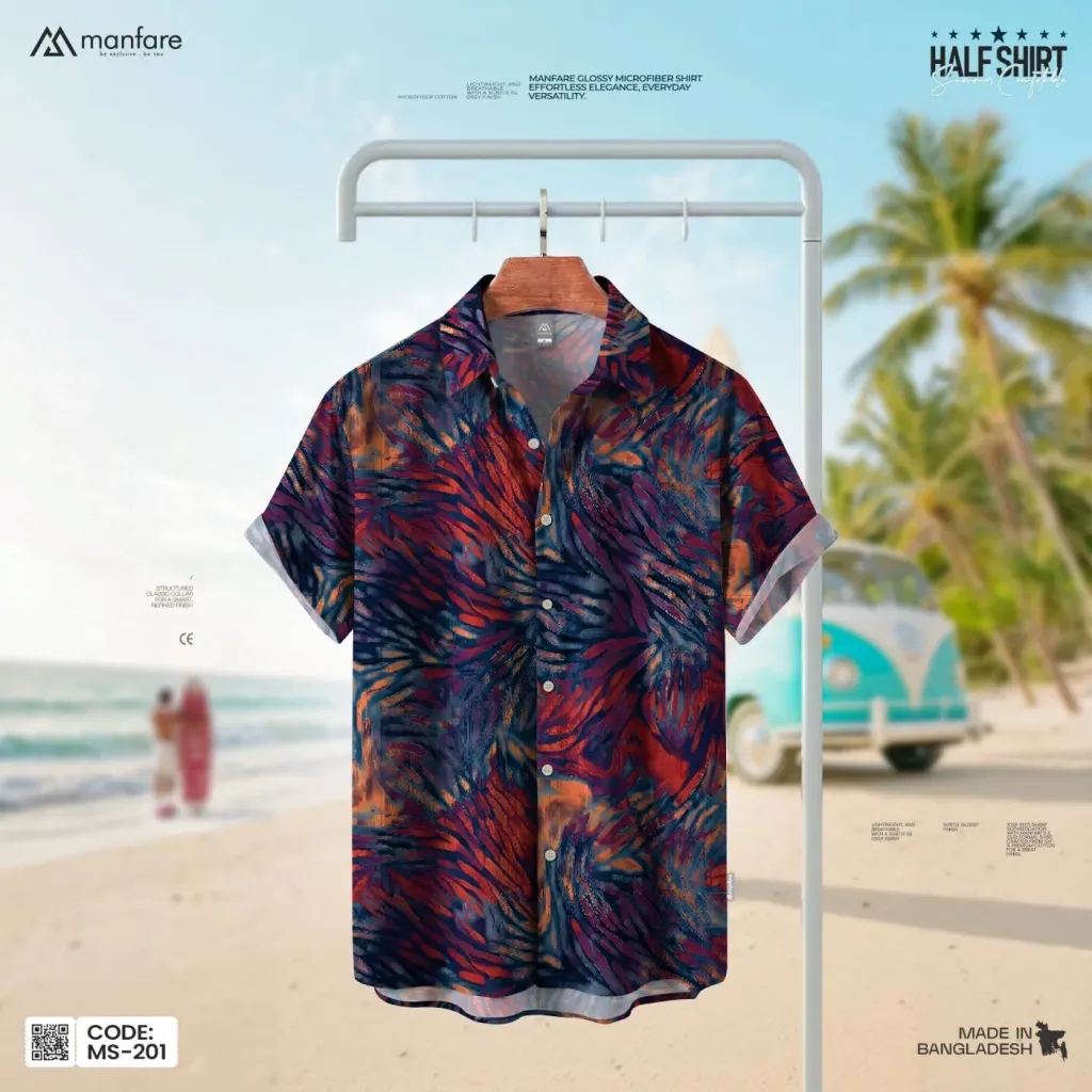 Half Sleeve Printed Casual Shirt For Men | MS-201