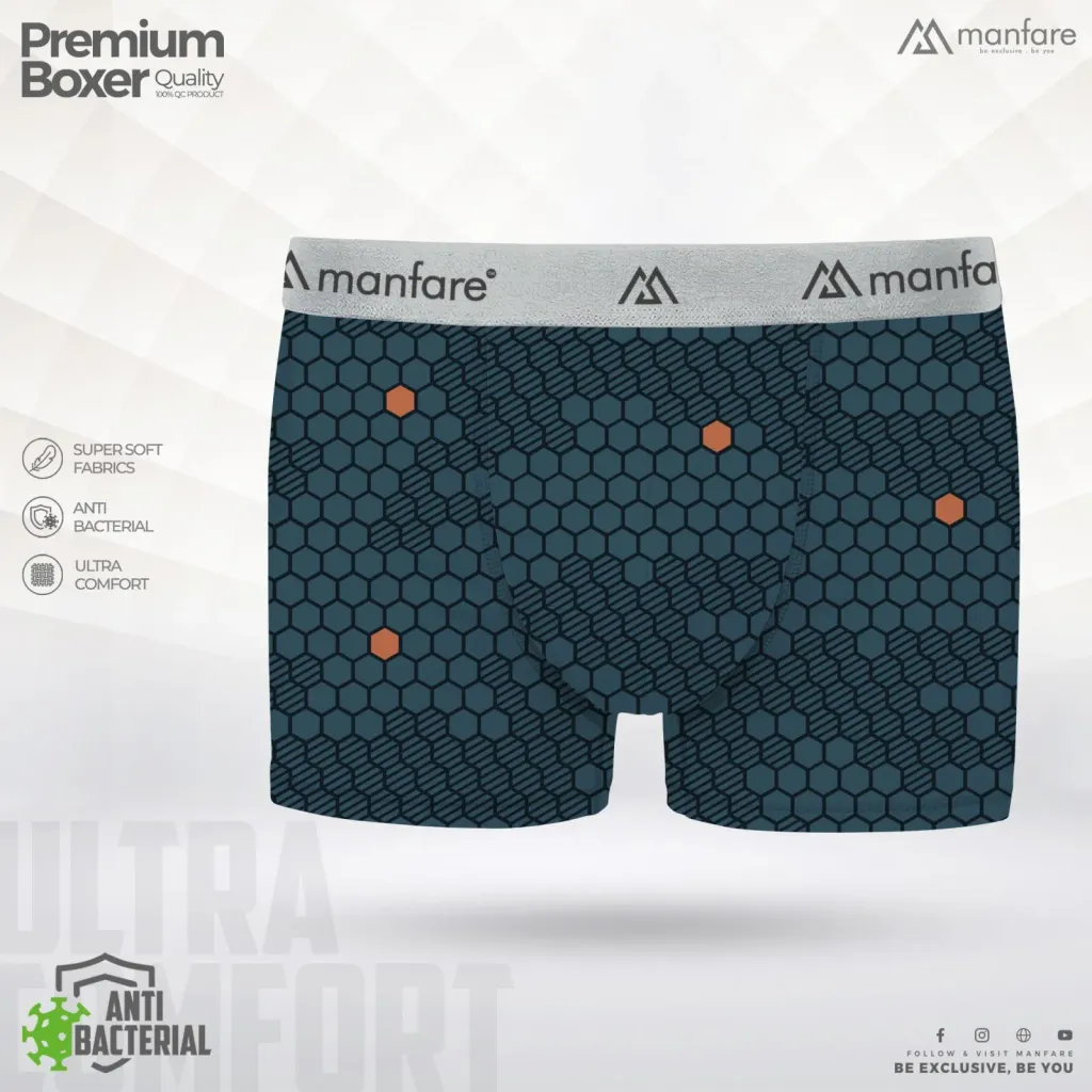 Manfare Ultra Comfort Print Boxer For Men। MBX-16