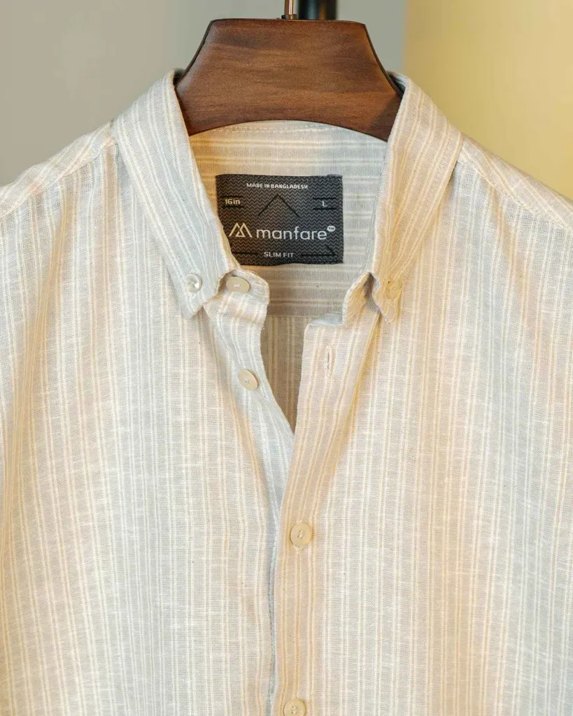 Off White Remi Cotton Old Money Striped Shirt | MS-243