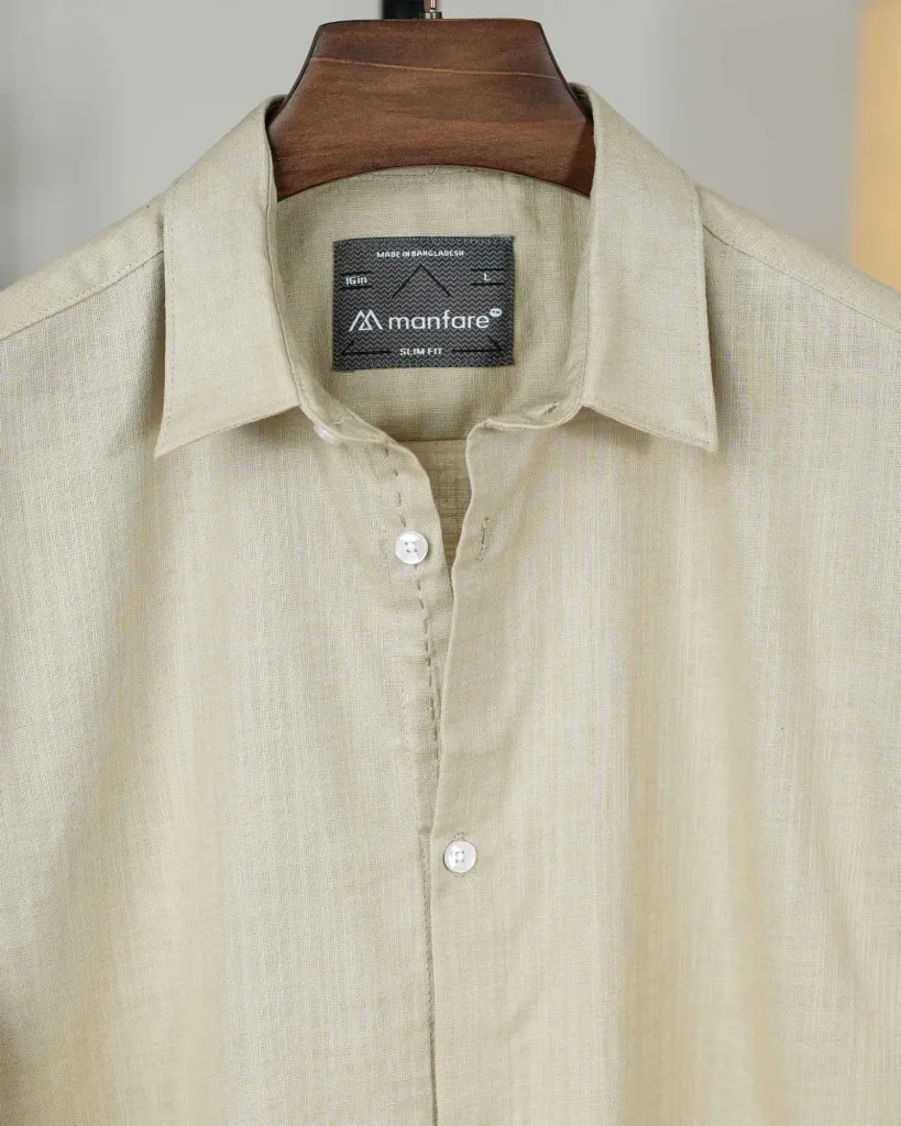 Premium Remi Cotton Shirt | Cream | MS-255