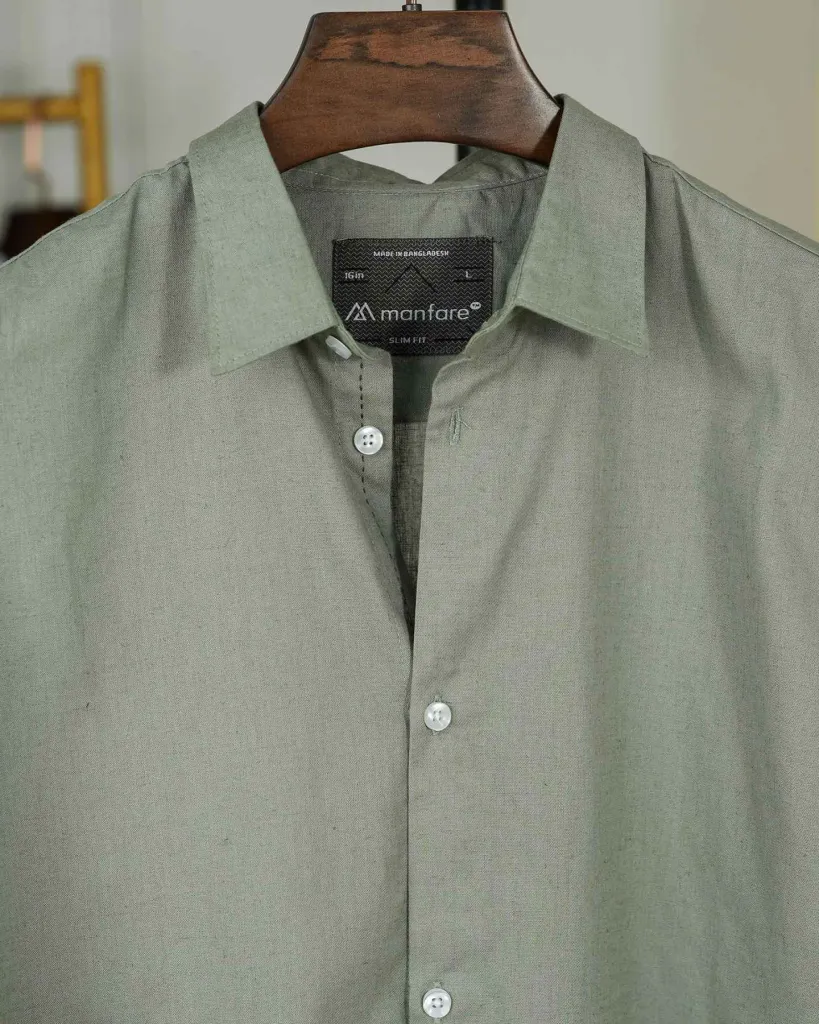 Premium Remi Cotton Shirt | Mint | MS-254