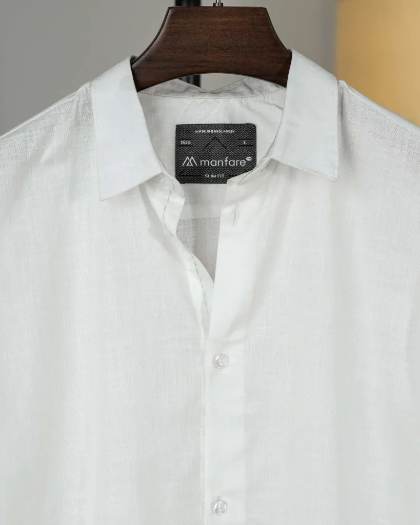 Premium Remi Cotton Shirt | White | MS-250