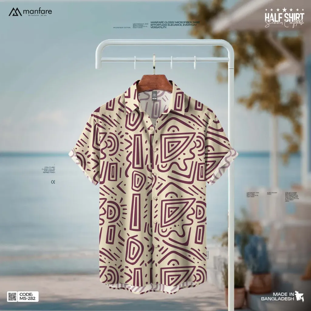 Half Sleeve Printed Casual Shirt For Men | MS-282