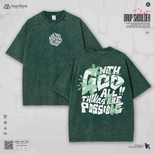 200+ GSM Premium Drop Shoulder T-Shirt | MF-688