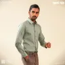 Premium Formal Solid Shirt For Men |  Light Olive | MS-90