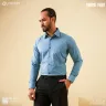 Premium Formal Solid Shirt For Men | Slate Blue | MS-88