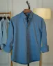 Blue Duel Tone Old Money Striped Shirt | MS-244