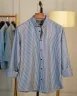 Navy Blue and White Old Money Striped Shirt | MS-242
