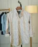 Light Olive and White Remi Cotton Old Money Striped Shirt | MS-241