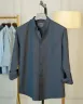 Slate Blue Small Check Old Money Shirt | MS-239