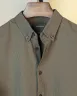Deep Olive Duel Tone Old Money Striped Shirt | MS-234