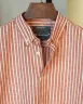 Dark Brown and White Remi Cotton Old Money Striped Shirt | MS-231