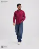 Maroon and White Old Money Striped Shirt | MS-228
